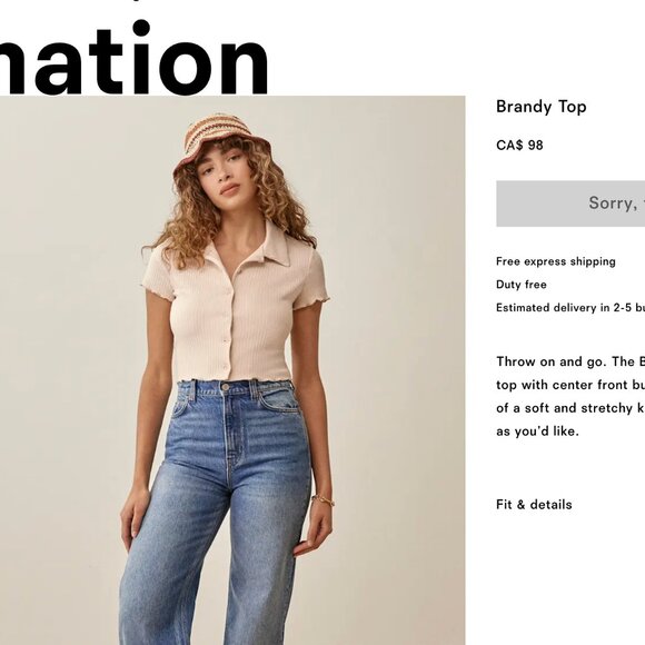 Reformation Brandy top - Picture 3 of 3